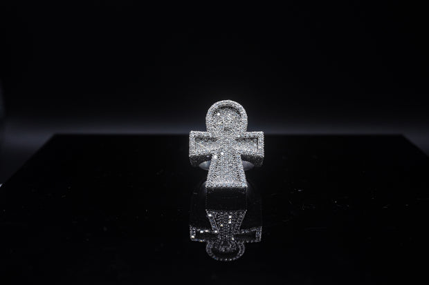 14k Solid Gold Ank Hip Hop Ring Round Cut Natural Diamonds Diamonds