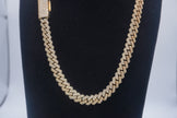 $18000 14K Yellow Gold Cuban chain with Lock 9.7ctw Genuine Natural Diamonds
