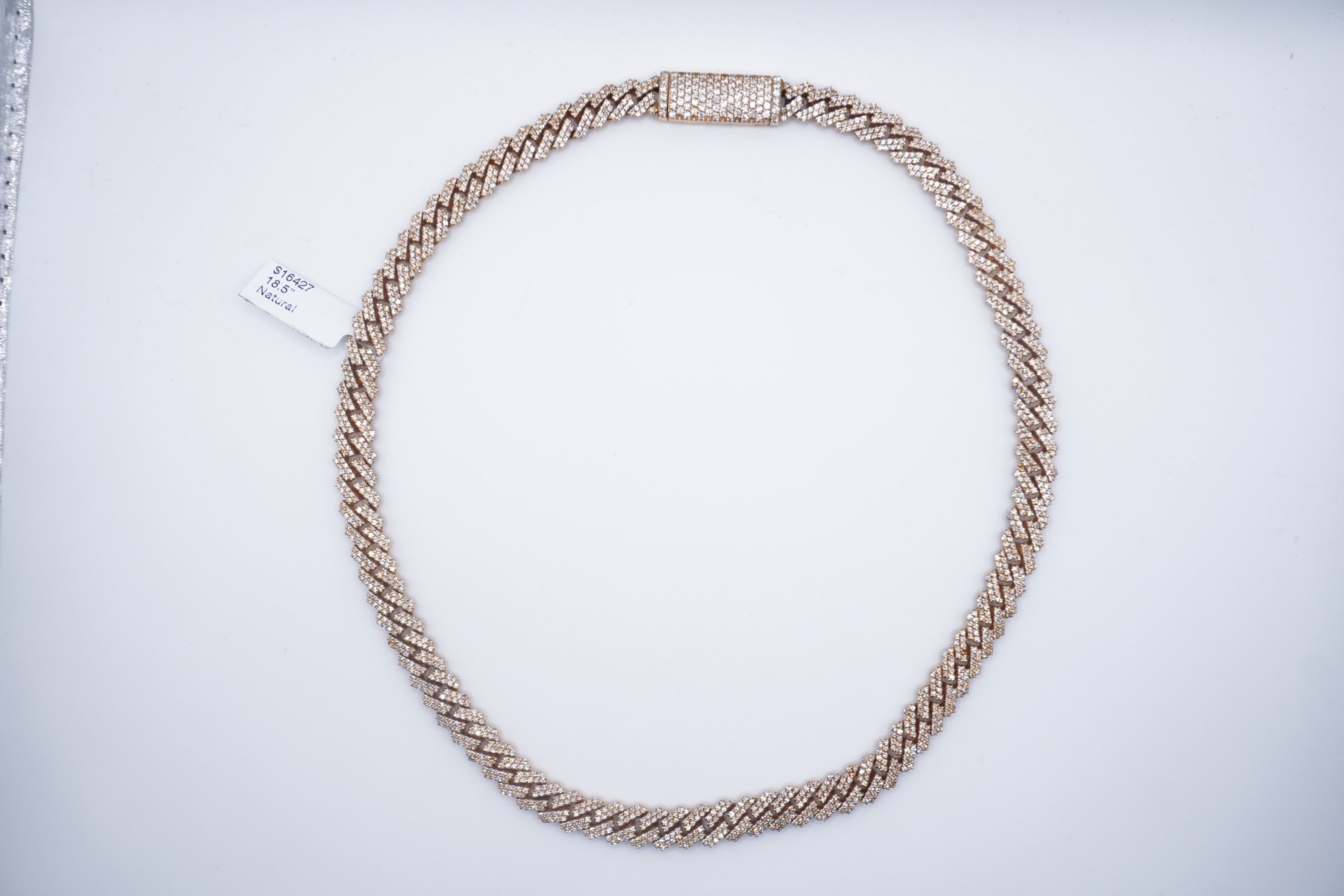 $18000 14K Yellow Gold Cuban chain with Lock 9.7ctw Genuine Natural Diamonds