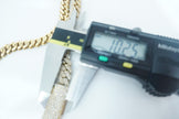 $18000 14K Yellow Gold Cuban chain with Lock 9.7ctw Genuine Natural Diamonds