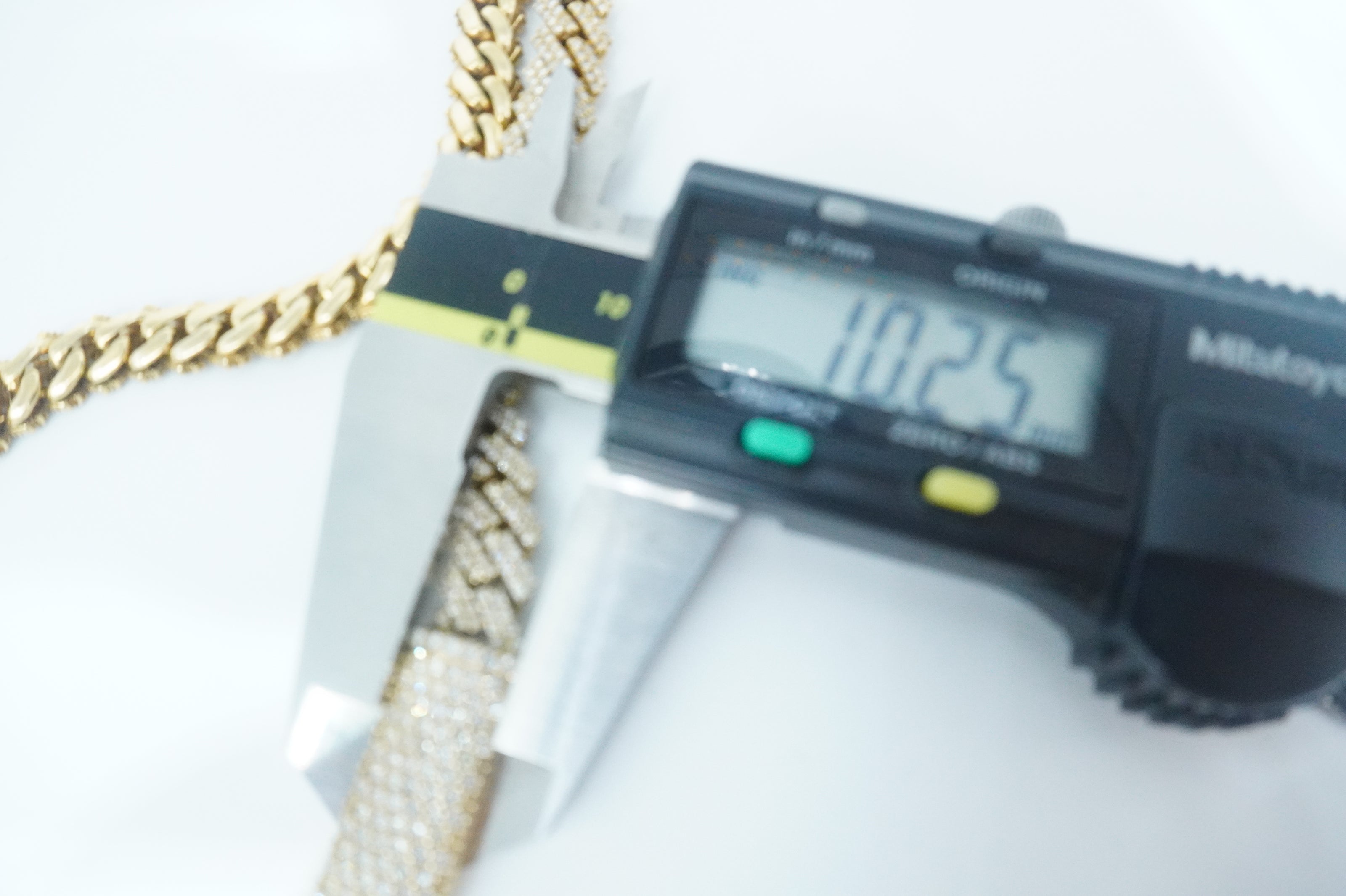 $18000 14K Yellow Gold Cuban chain with Lock 9.7ctw Genuine Natural Diamonds