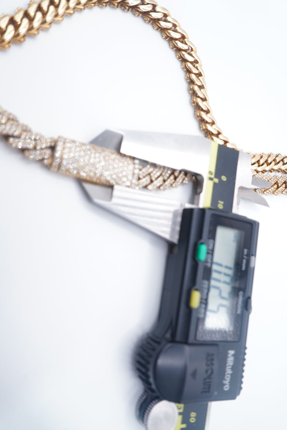 $18000 14K Yellow Gold Cuban chain with Lock 9.7ctw Genuine Natural Diamonds