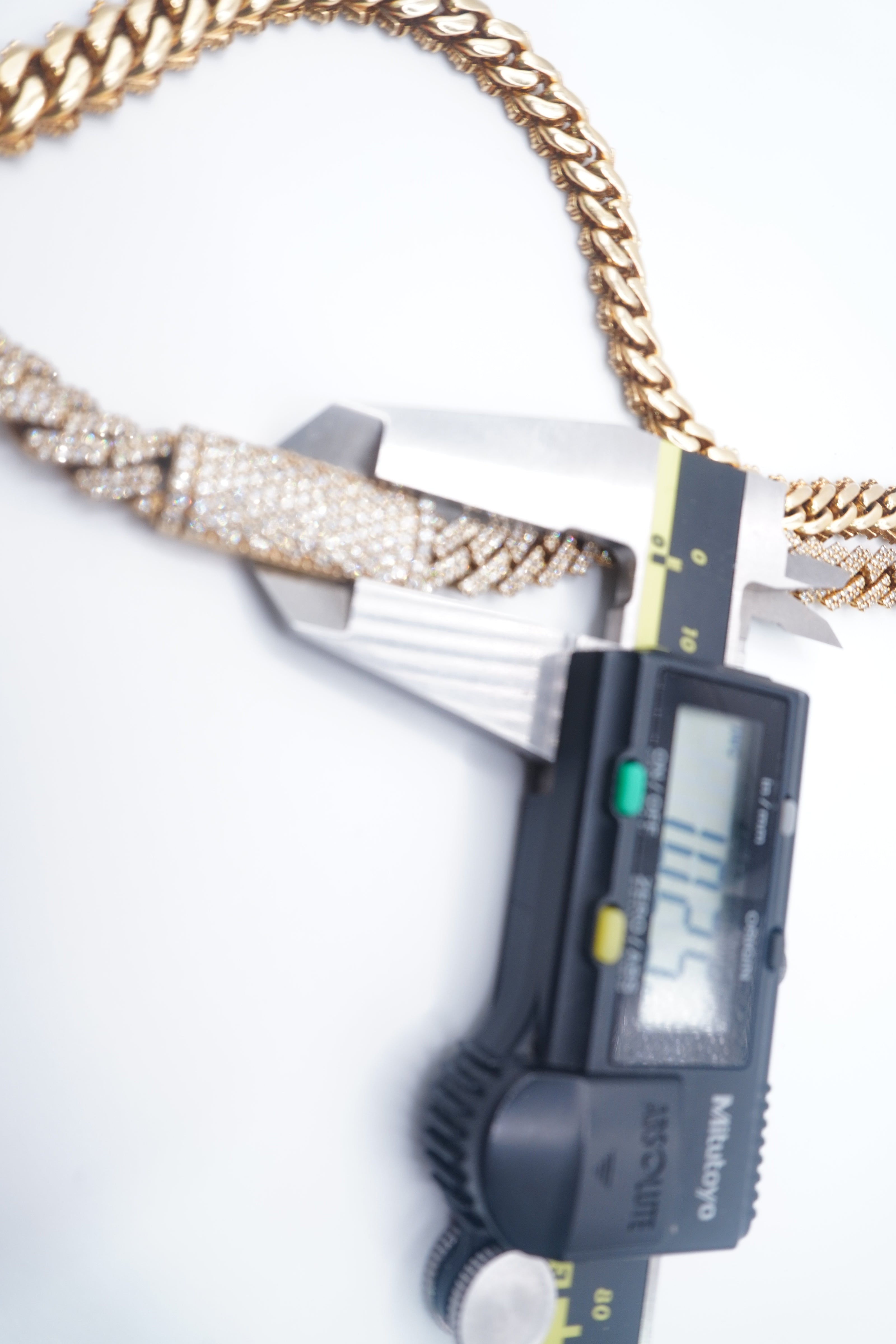 $18000 14K Yellow Gold Cuban chain with Lock 9.7ctw Genuine Natural Diamonds