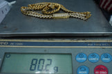 $18000 14K Yellow Gold Cuban chain with Lock 9.7ctw Genuine Natural Diamonds