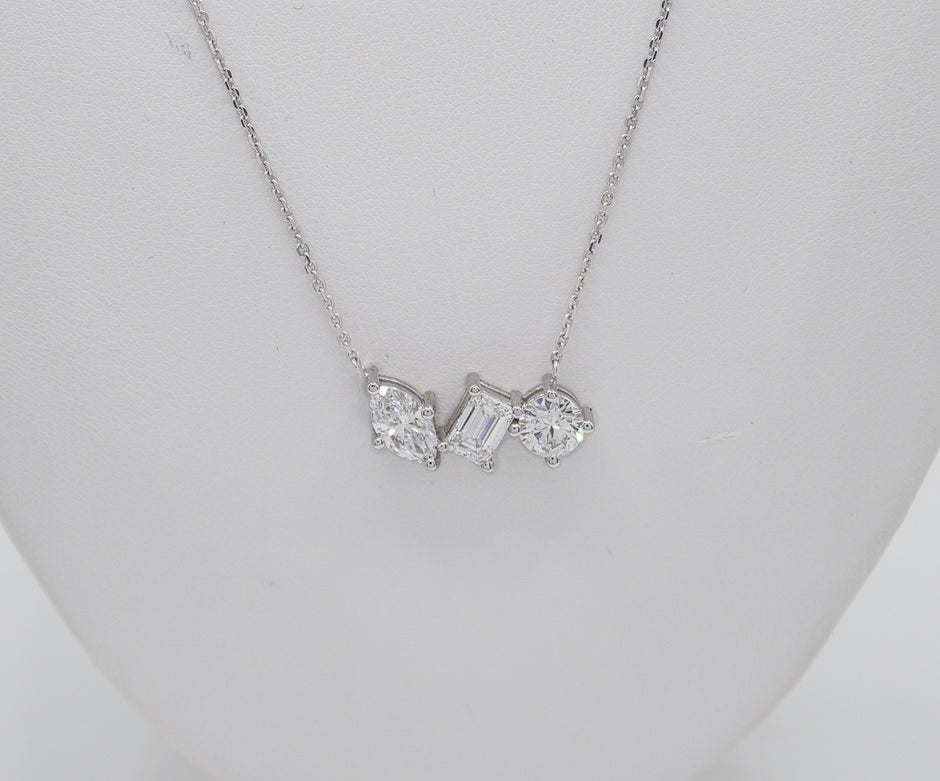 White Gold Orion Constellation Diamond Necklace