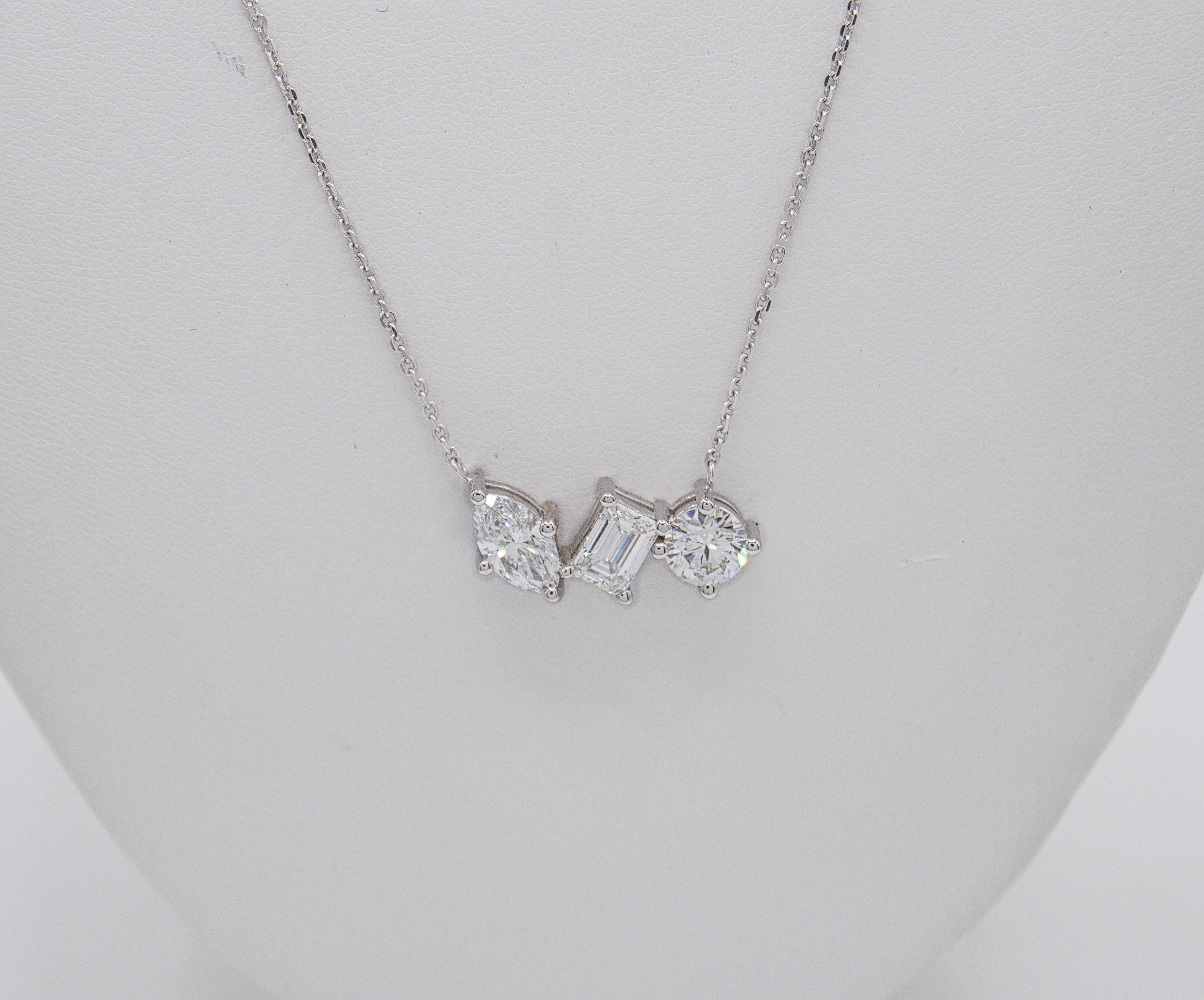White Gold Orion Constellation Diamond Necklace