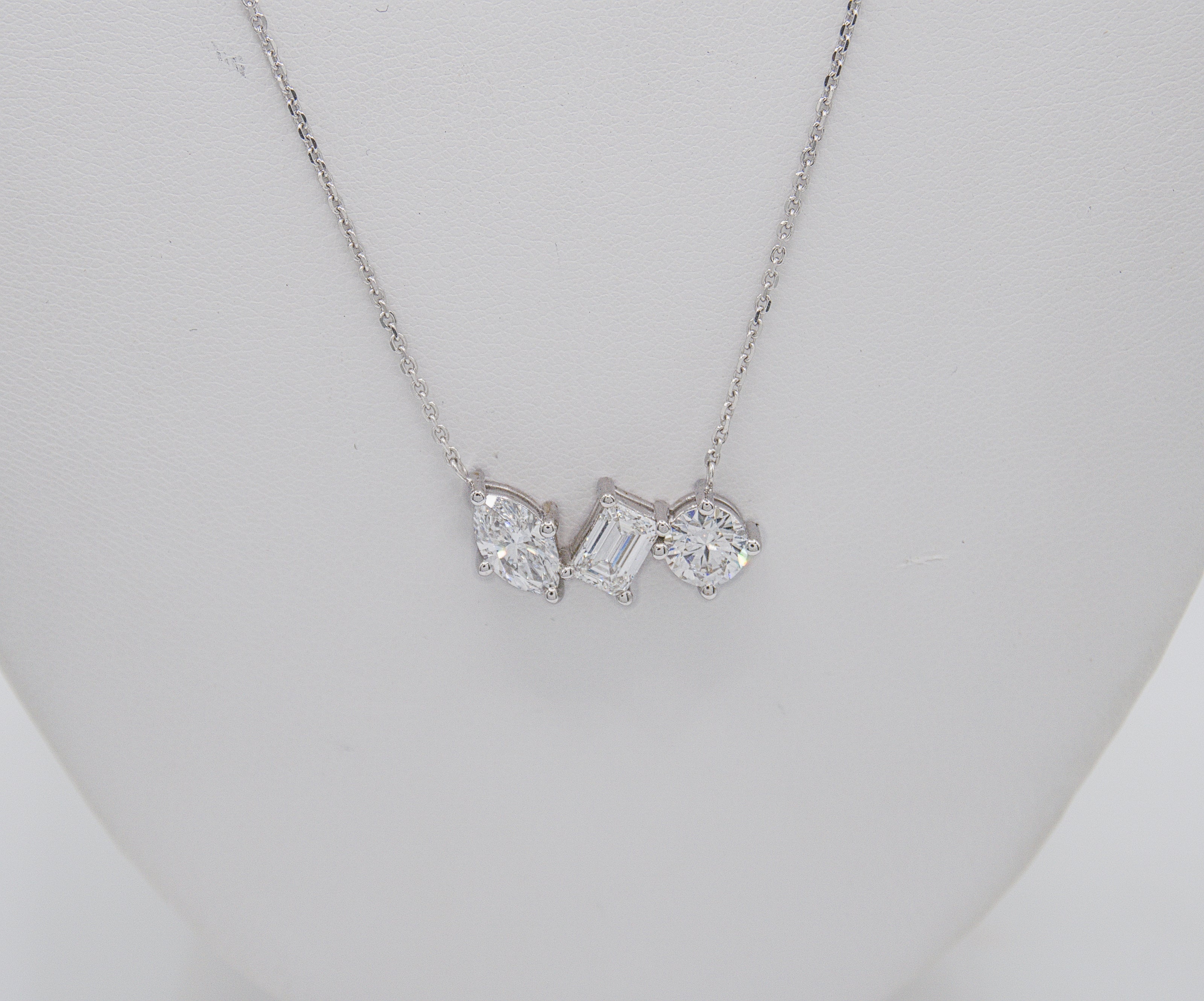 White Gold Orion Constellation Diamond Necklace