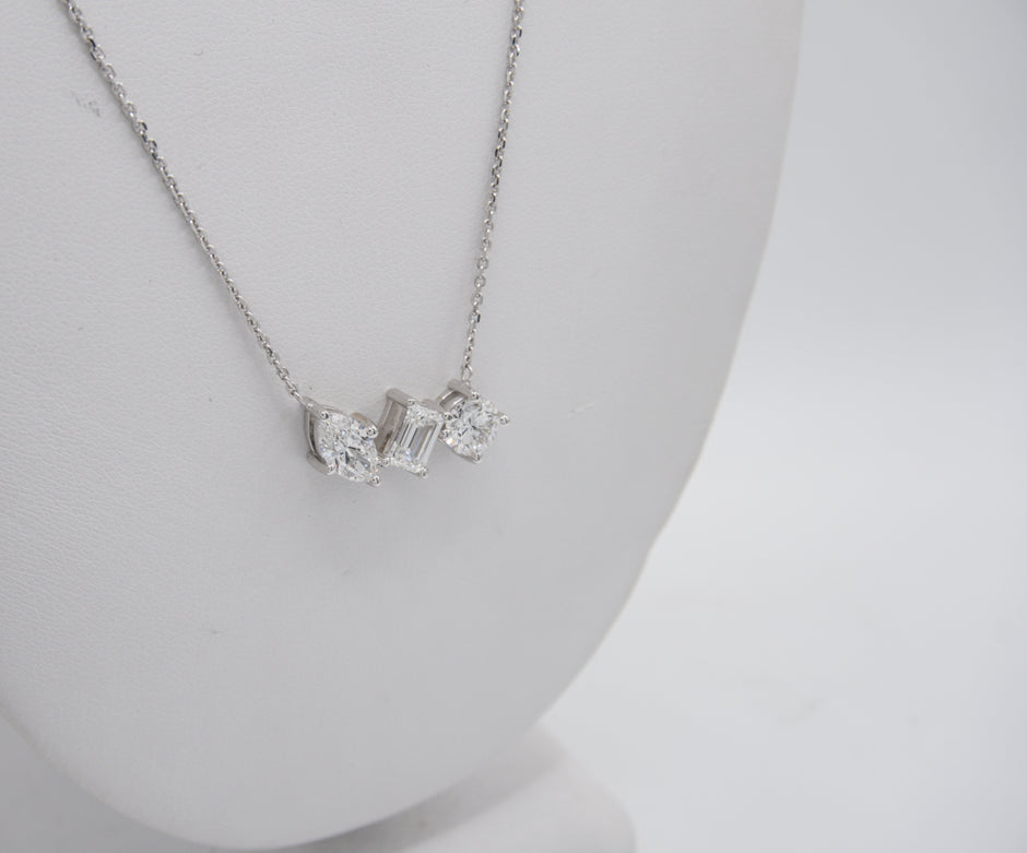 White Gold Orion Constellation Diamond Necklace