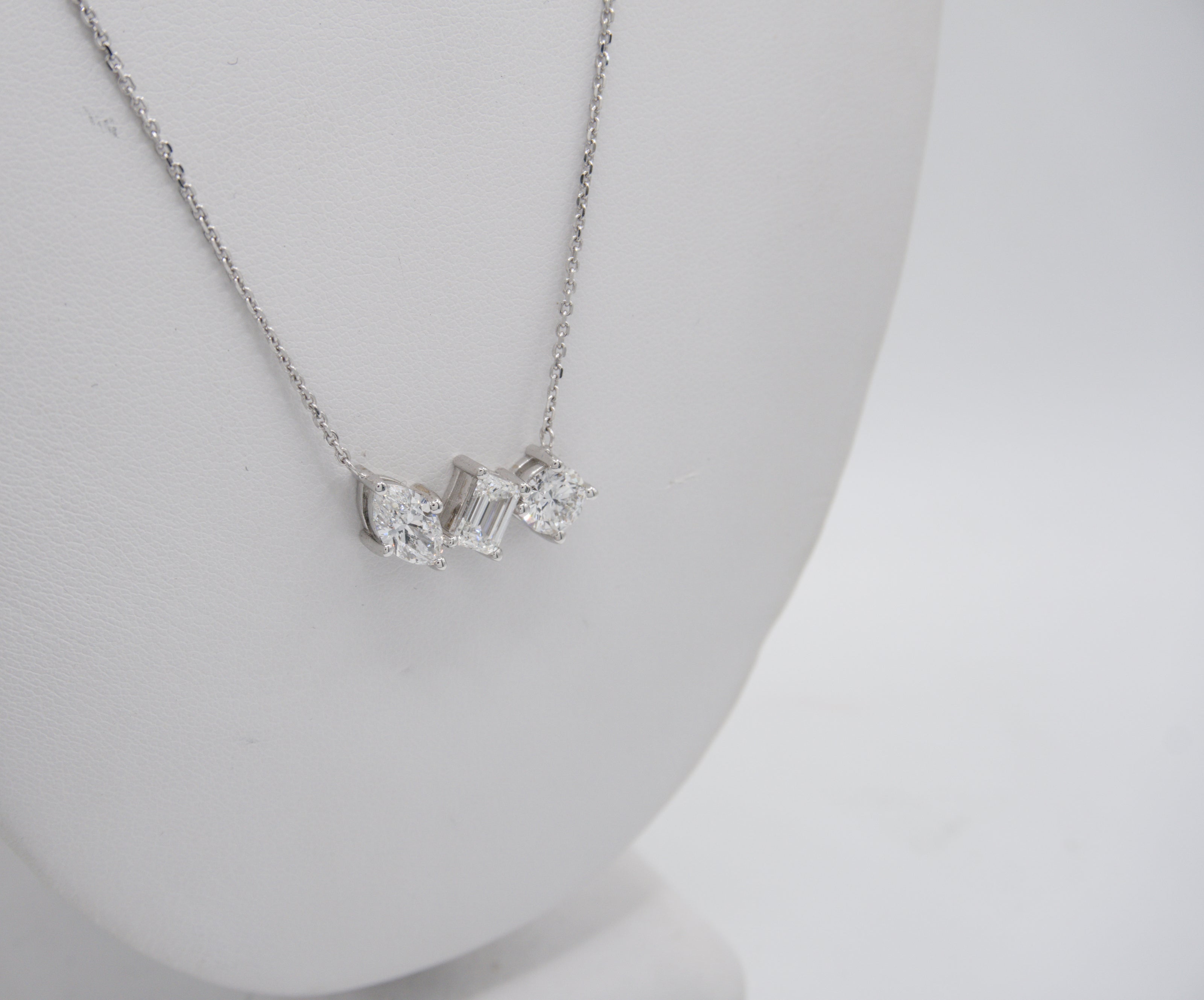 White Gold Orion Constellation Diamond Necklace
