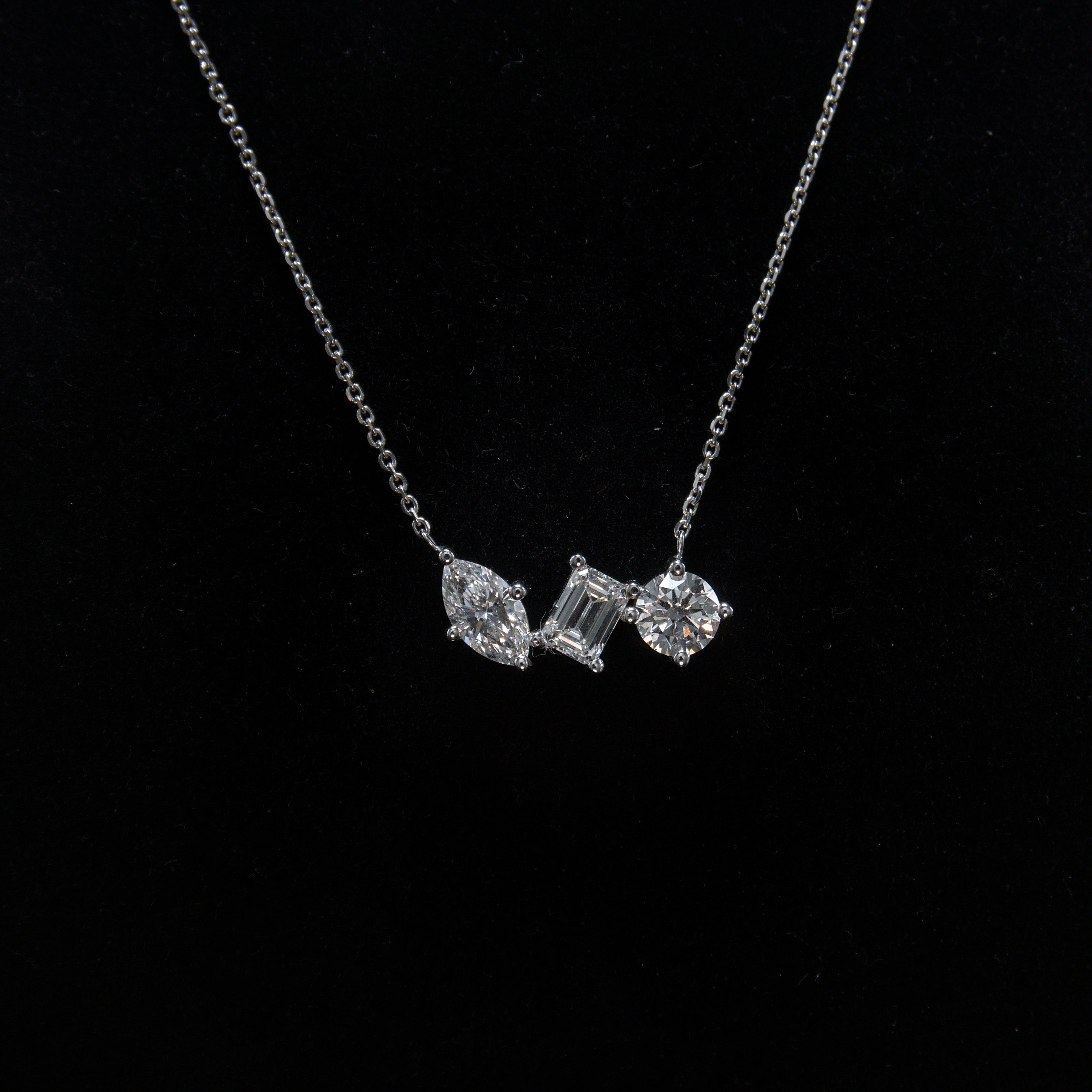 White Gold Orion Constellation Diamond Necklace