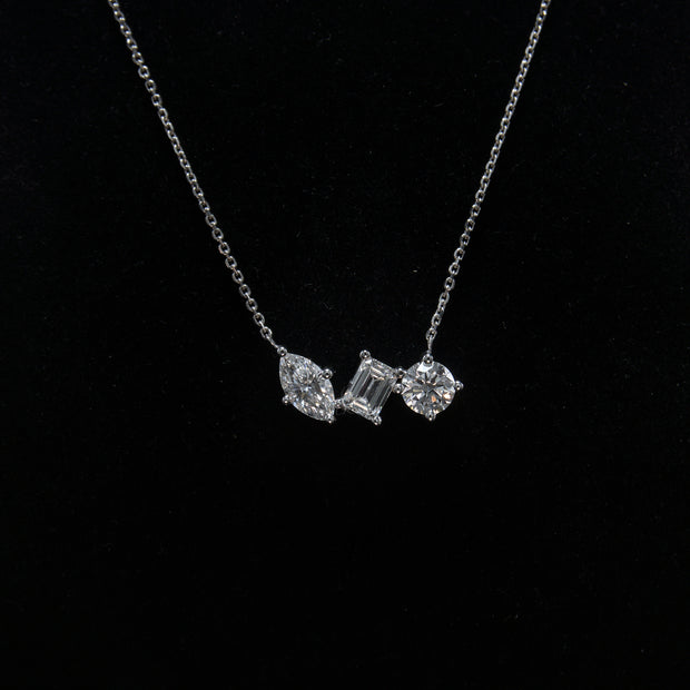 White Gold Orion Constellation Diamond Necklace
