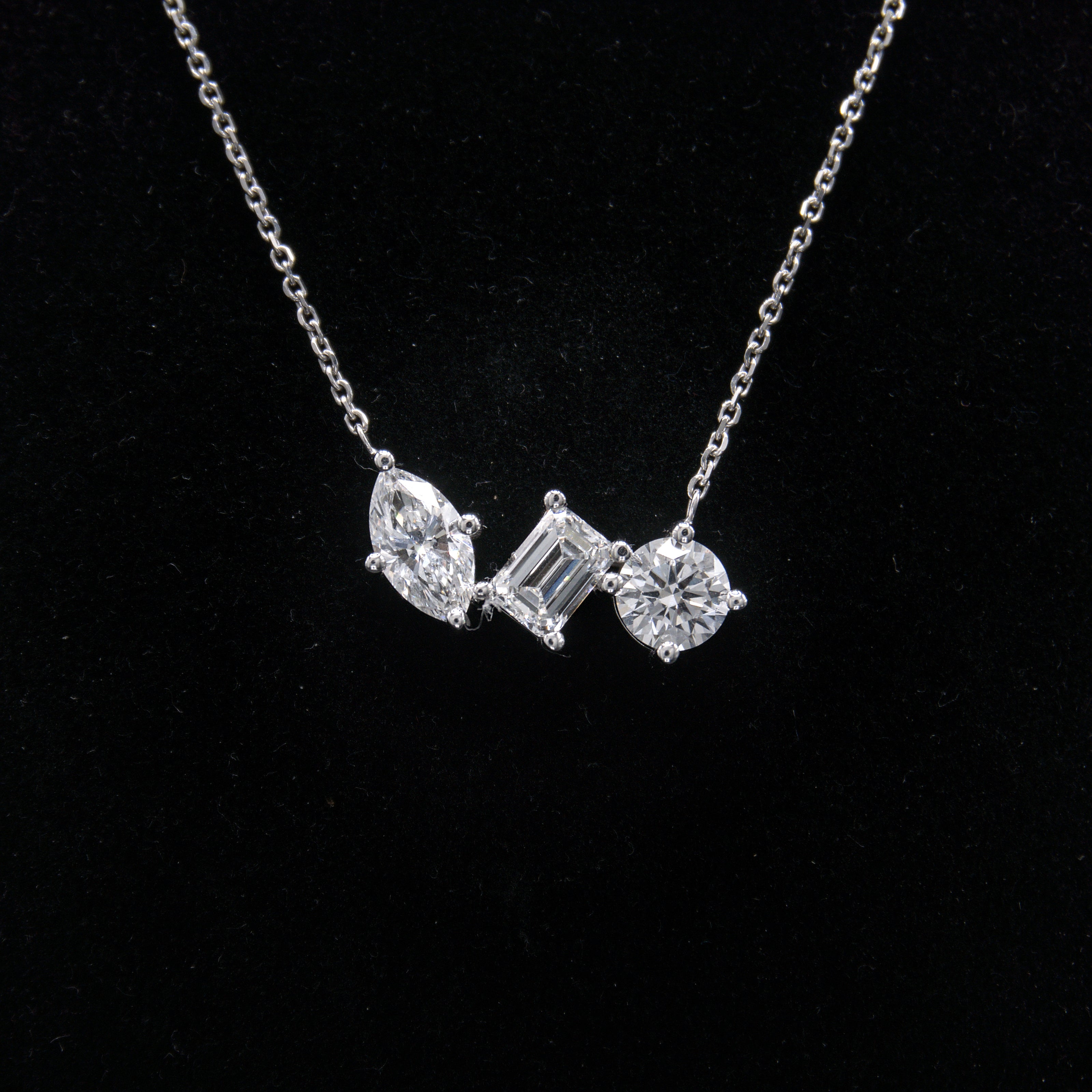 White Gold Orion Constellation Diamond Necklace