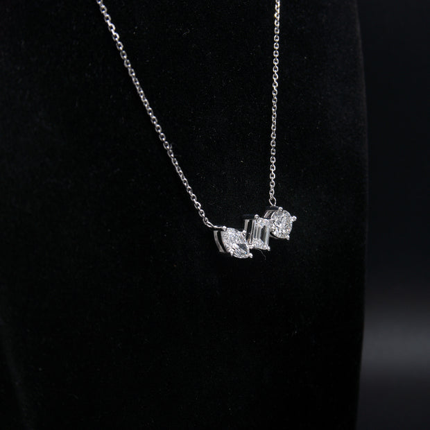 White Gold Orion Constellation Diamond Necklace
