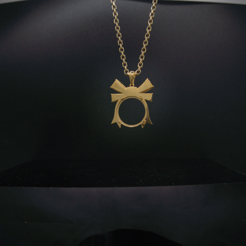 Round Ribbon Photo Pendant with Customized Photo