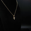 Beautiful 14k Solid Gold Real Natural Diamond Cross Pendant