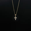 Beautiful 14k Solid Gold Real Natural Diamond Cross Pendant