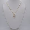 Beautiful 14k Solid Gold Real Natural Diamond Cross Pendant