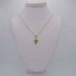 Beautiful 14k Solid Gold Real Natural Diamond Cross Pendant