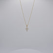 Beautiful 14k Solid Gold Real Natural Diamond Cross Pendant