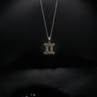 14K Yellow Gold & Natural Diamond Gemini Zodiac Sign Symbol Horoscope Pendant Charm