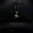 14K Yellow Gold & Natural Diamond Aquarius Zodiac Sign Symbol Horoscope Pendant Charm