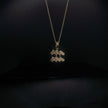 14K Yellow Gold & Natural Diamond Aquarius Zodiac Sign Symbol Horoscope Pendant Charm