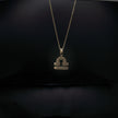 14K Yellow Gold & Natural Diamond Libra Zodiac Sign Symbol Horoscope Pendant Charm