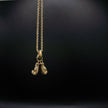 14K Solid Yellow Gold Two Hands 11mm Boxing Glove Pendant
