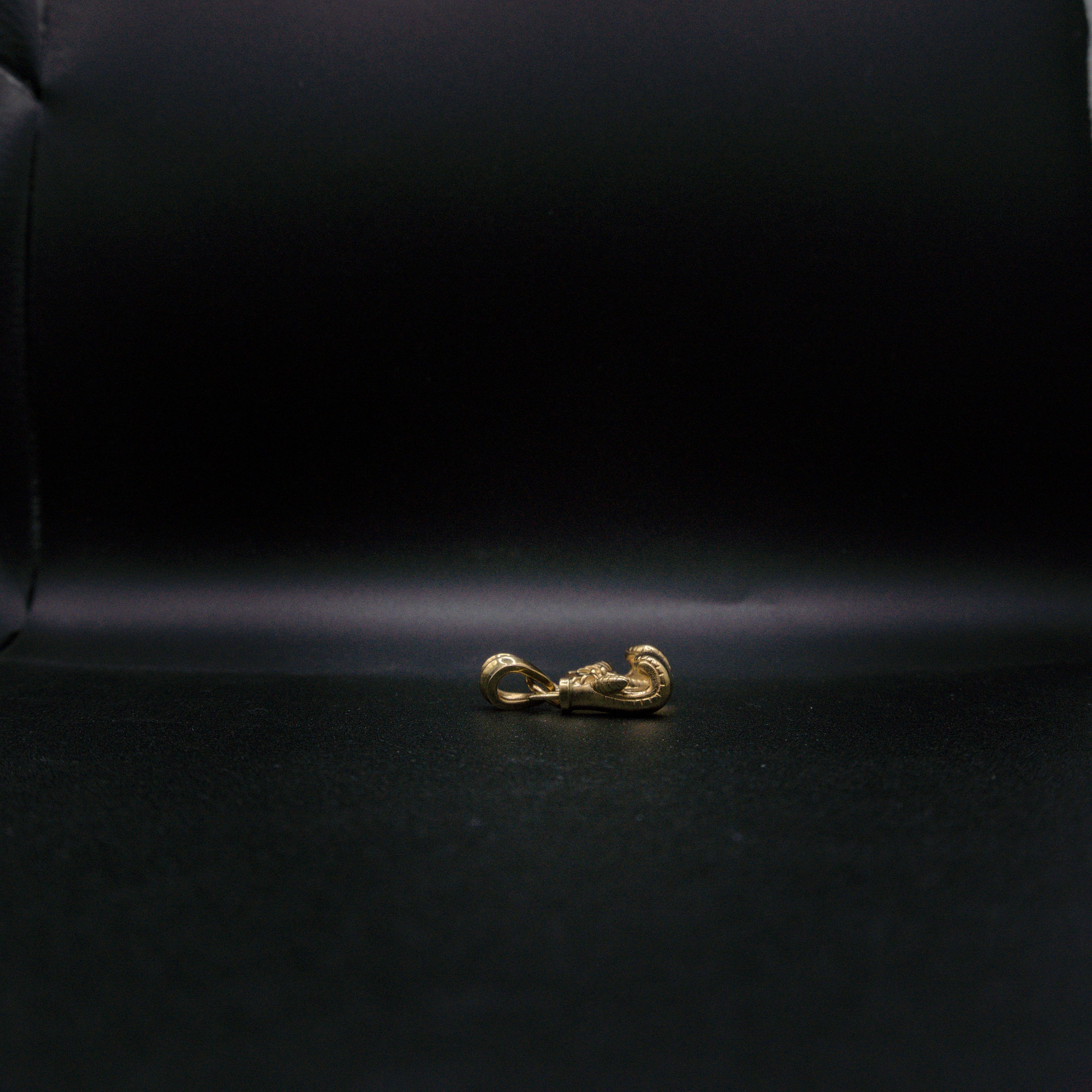 14K Solid Yellow Gold Two Hands 11mm Boxing Glove Pendant