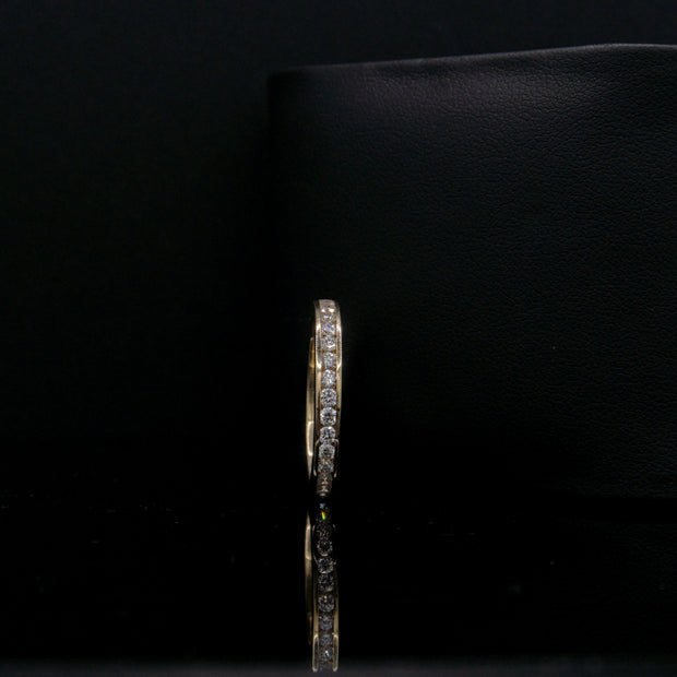 18K Yellow Eternity Channel Set Ring with Lab Diamonds