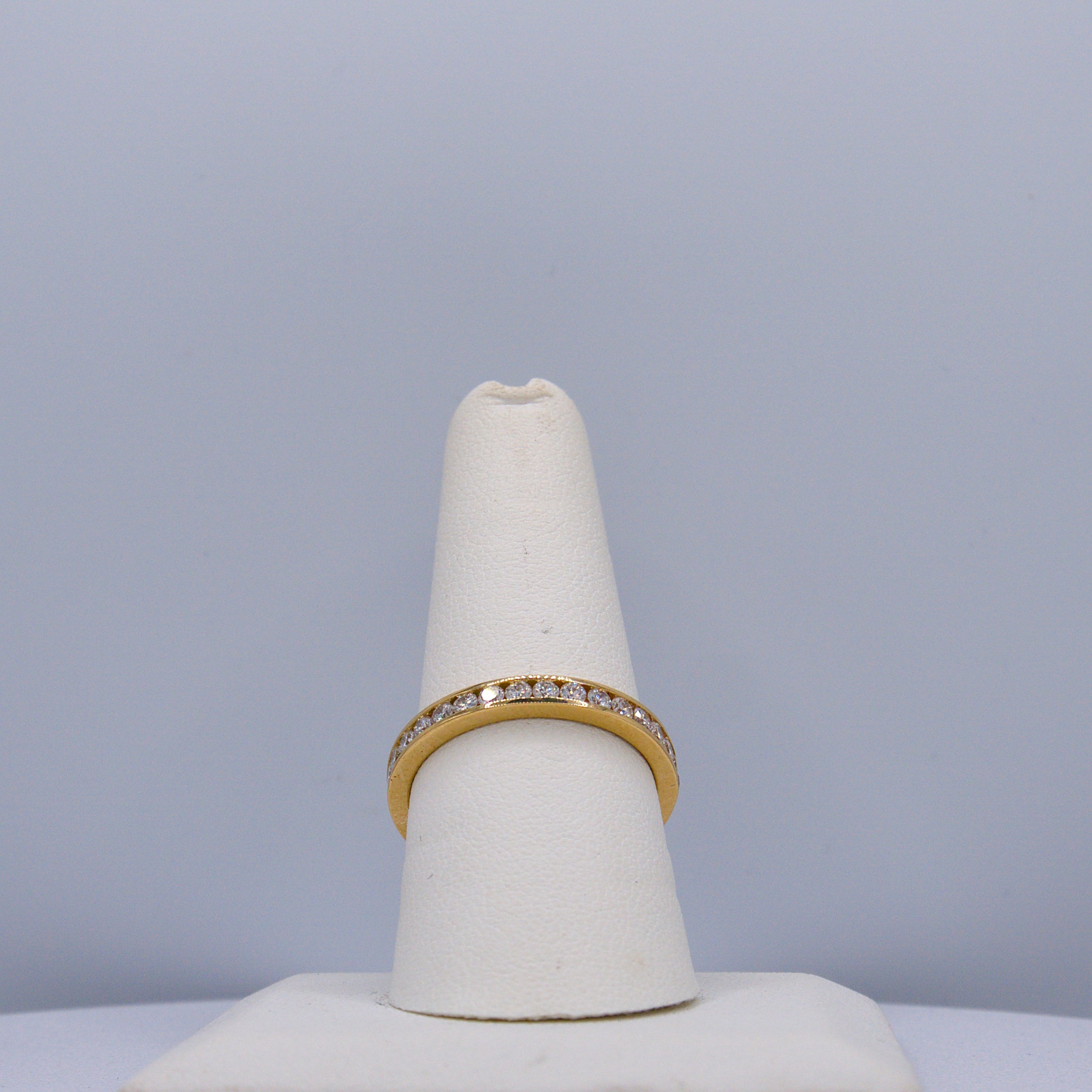 18K Yellow Gold Channel Set Eternity Ring Lab-Grown Diamond