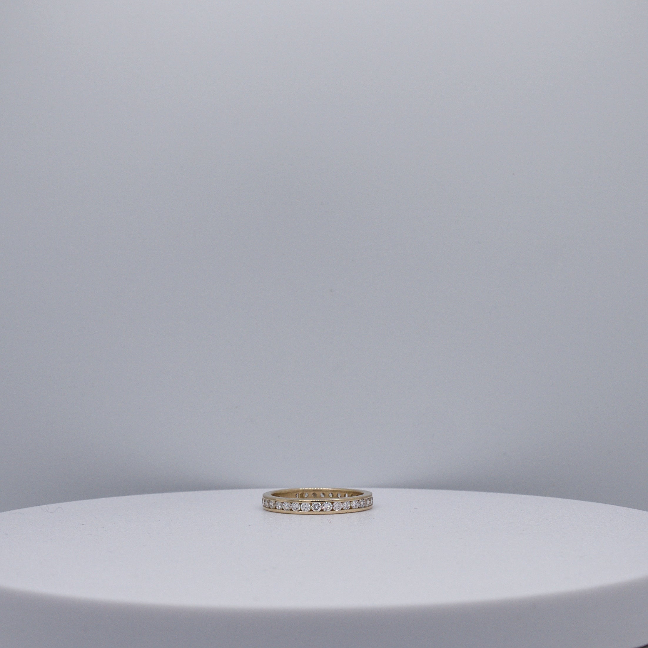 18K Yellow Eternity Channel Set Ring with Lab Diamonds