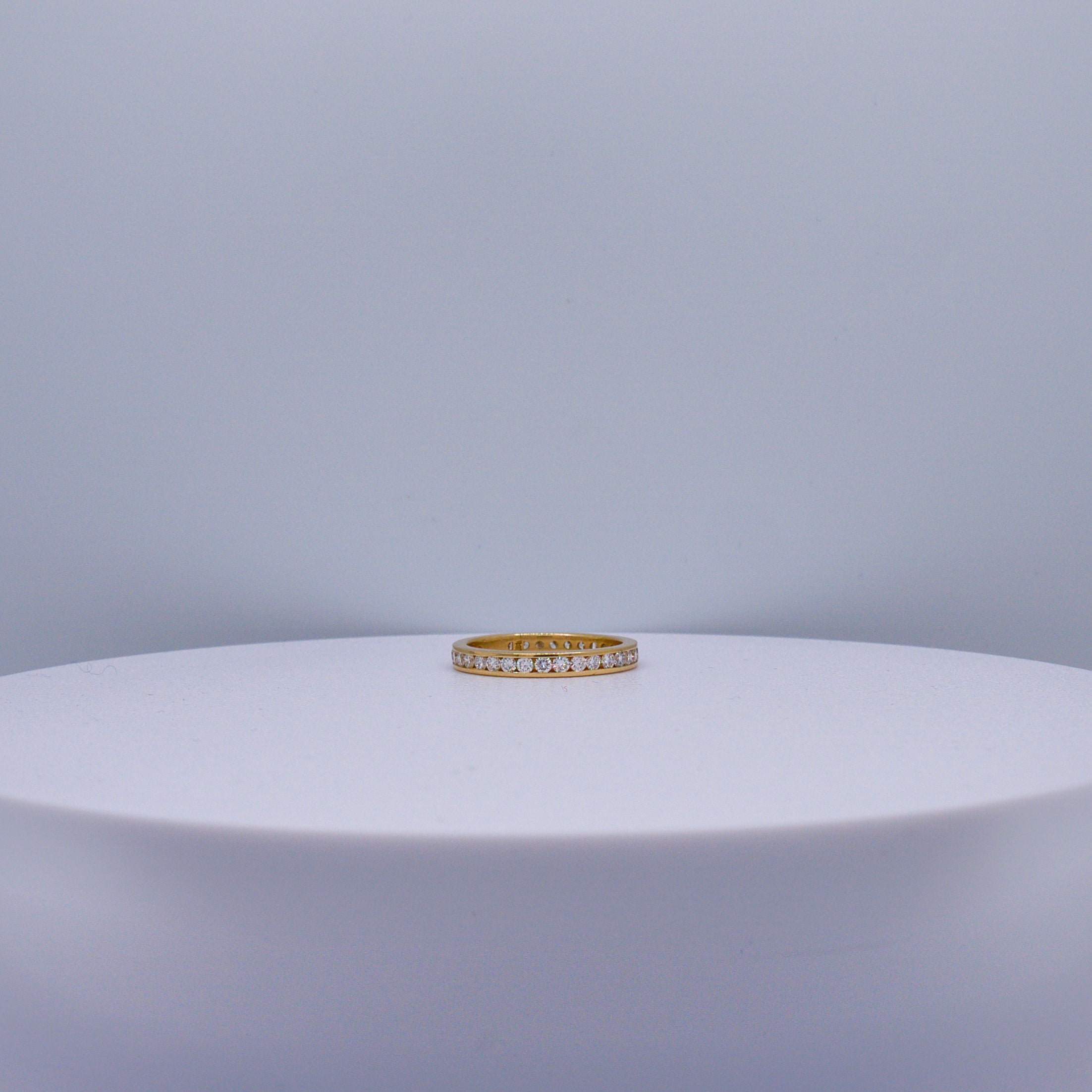 18K Yellow Gold Channel Set Eternity Ring Lab-Grown Diamond