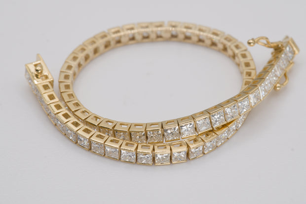 Princess Cut Diamond Tennis Bracelet