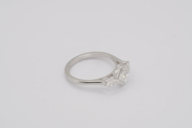 Luxe Cushion Cut Diamond Ring with Marquise Accents