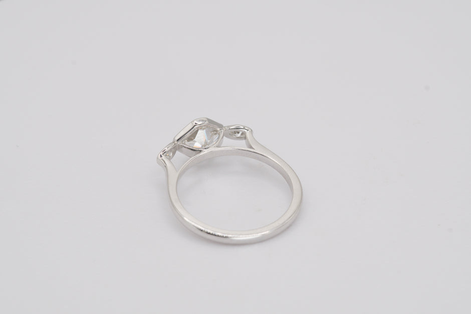 Luxe Cushion Cut Diamond Ring with Marquise Accents