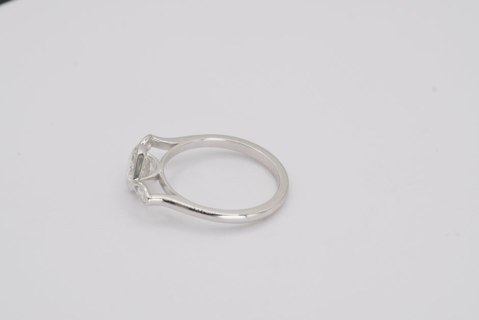 Luxe Cushion Cut Diamond Ring with Marquise Accents