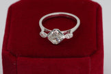 Luxe Cushion Cut Diamond Ring with Marquise Accents