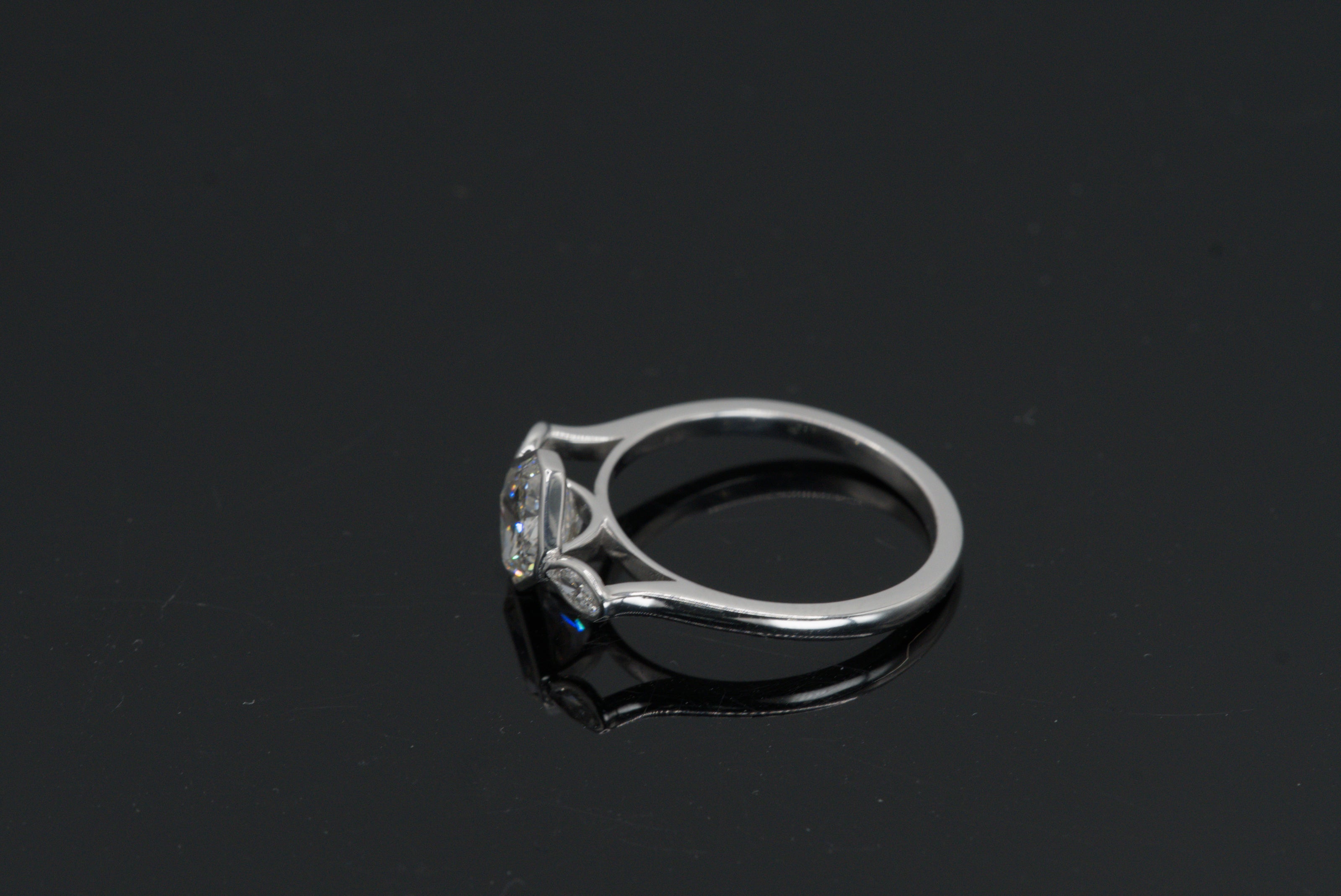 Luxe Cushion Cut Diamond Ring with Marquise Accents