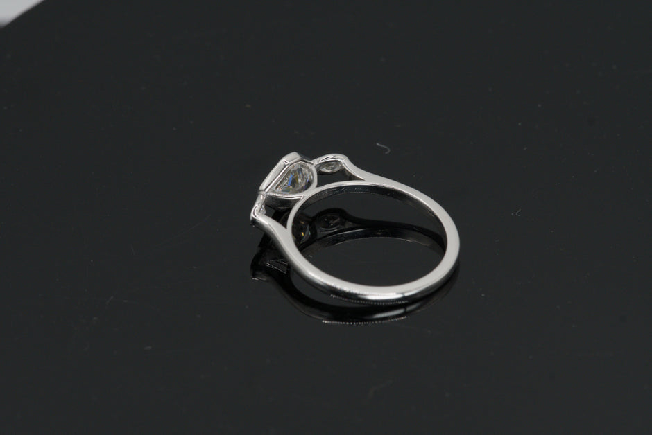 Luxe Cushion Cut Diamond Ring with Marquise Accents