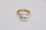 5.1ct Oval Brilliant IGI Certified Lab Diamond Solitaire Ring in 14K Yellow Gold