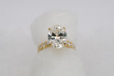 5.1ct Oval Brilliant IGI Certified Lab Diamond Solitaire Ring in 14K Yellow Gold