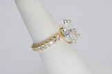 5.1ct Oval Brilliant IGI Certified Lab Diamond Solitaire Ring in 14K Yellow Gold