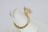 5.1ct Oval Brilliant IGI Certified Lab Diamond Solitaire Ring in 14K Yellow Gold