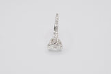 IGI Certified Oval Diamond Solitaire Split Shank Ring in White Gold
