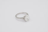 IGI Certified Oval Diamond Solitaire Split Shank Ring in White Gold