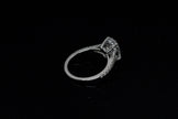 IGI Certified Oval Diamond Solitaire Split Shank Ring in White Gold