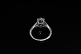 IGI Certified Oval Diamond Solitaire Split Shank Ring in White Gold