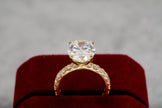 5.1ct Oval Brilliant IGI Certified Lab Diamond Solitaire Ring in 14K Yellow Gold