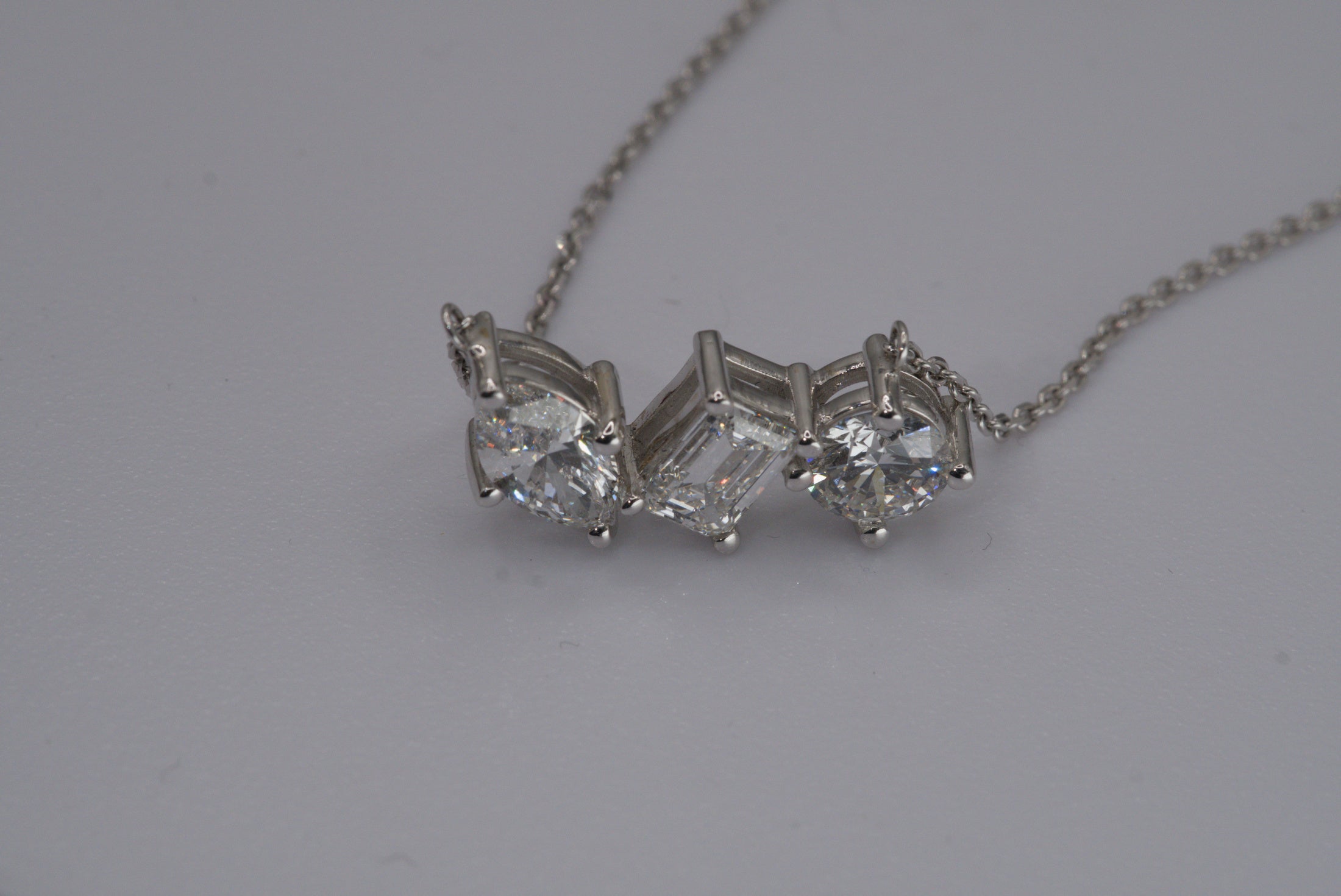 White Gold Orion Constellation Diamond Necklace